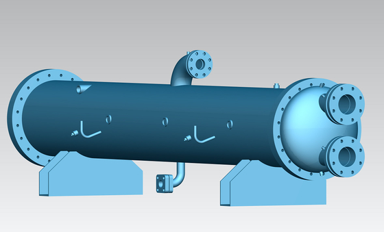 Condensateur refroidi par eau de mer du tube SS304 Shell R407C d'alliage cuivre-nickel